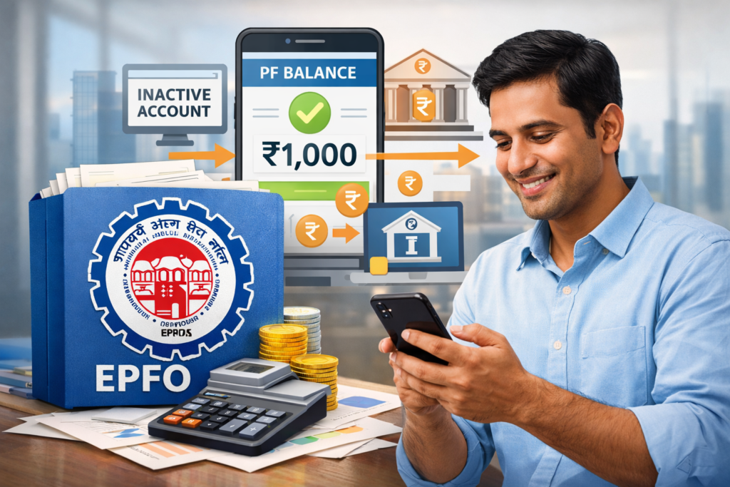 EPFO New Update 2026: Inactive PF Accounts का ₹1000 तक पैसा अब Automatic Bank Account में मिलेगा EPFO New Rule 2026