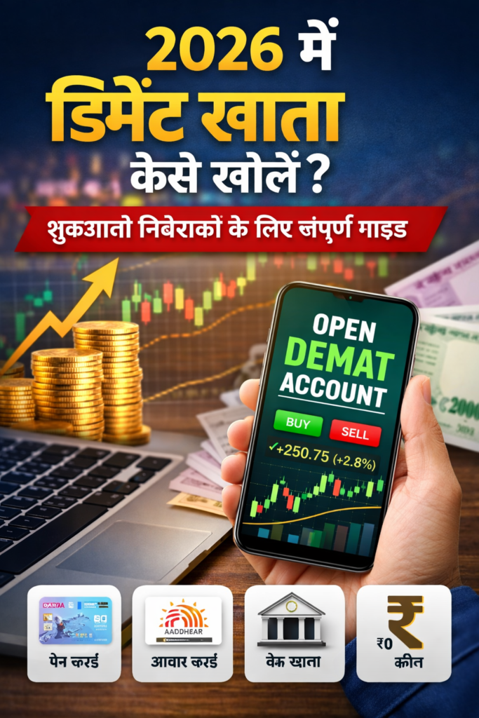 “demat account kaise khole 2026 mobile se investment guide india”