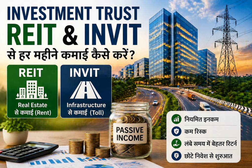 “REIT और InvIT से passive income कैसे कमाएं – investment trust guide India 2026”